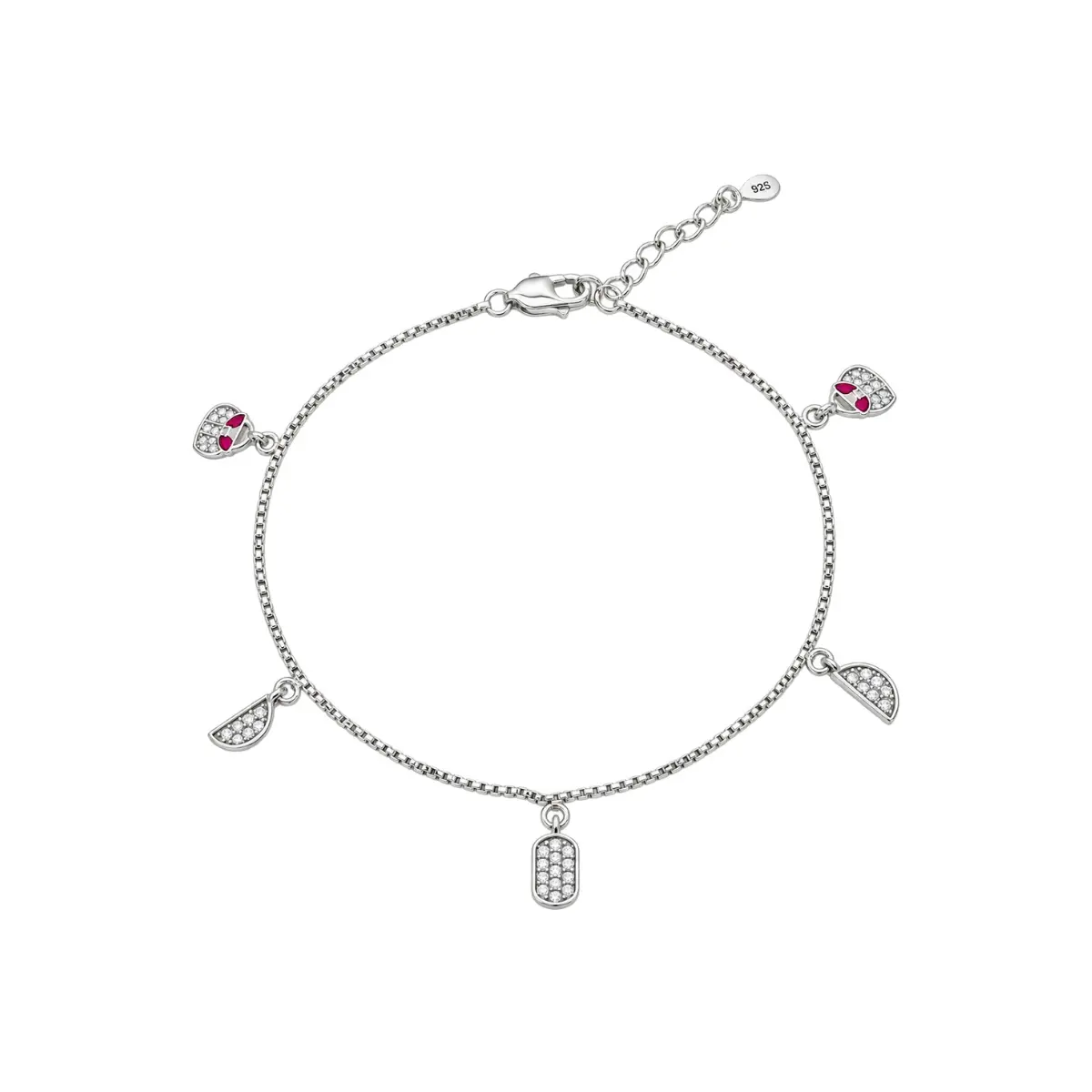 925 Sterling Silver Charm Anklet For Women Elegant Designer Silver Anklet